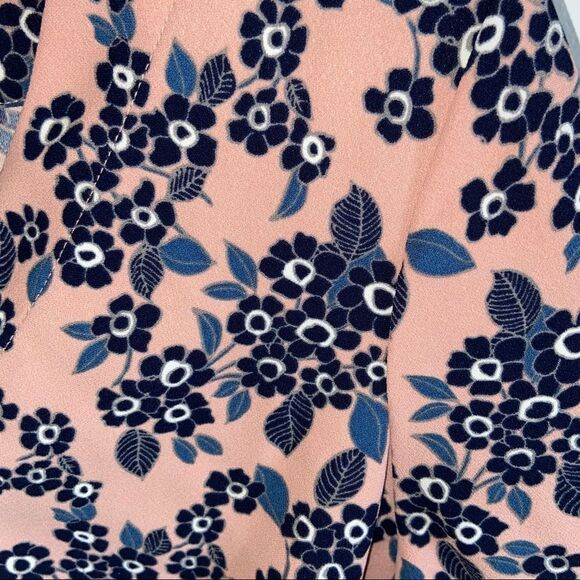 J. Crew Drapey crepe faux-wrap blouse in blush bouquet - Picture 14 of 14